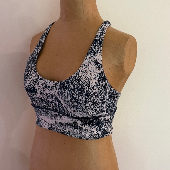 Lululemon 6 Free To Be Moved Bra Wildwood White Multi Green Jasper Stylish Bra - Picture 2 of 12
